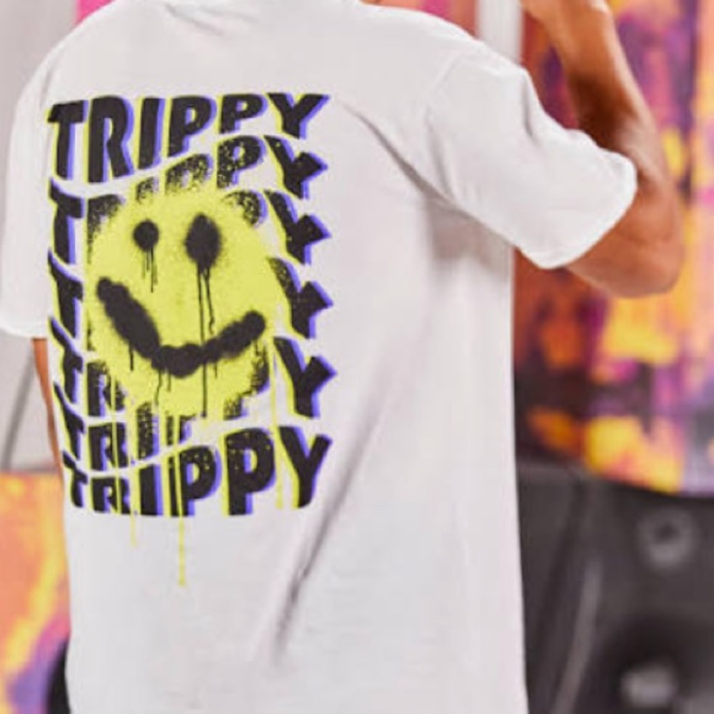 Oversized acid drip tee